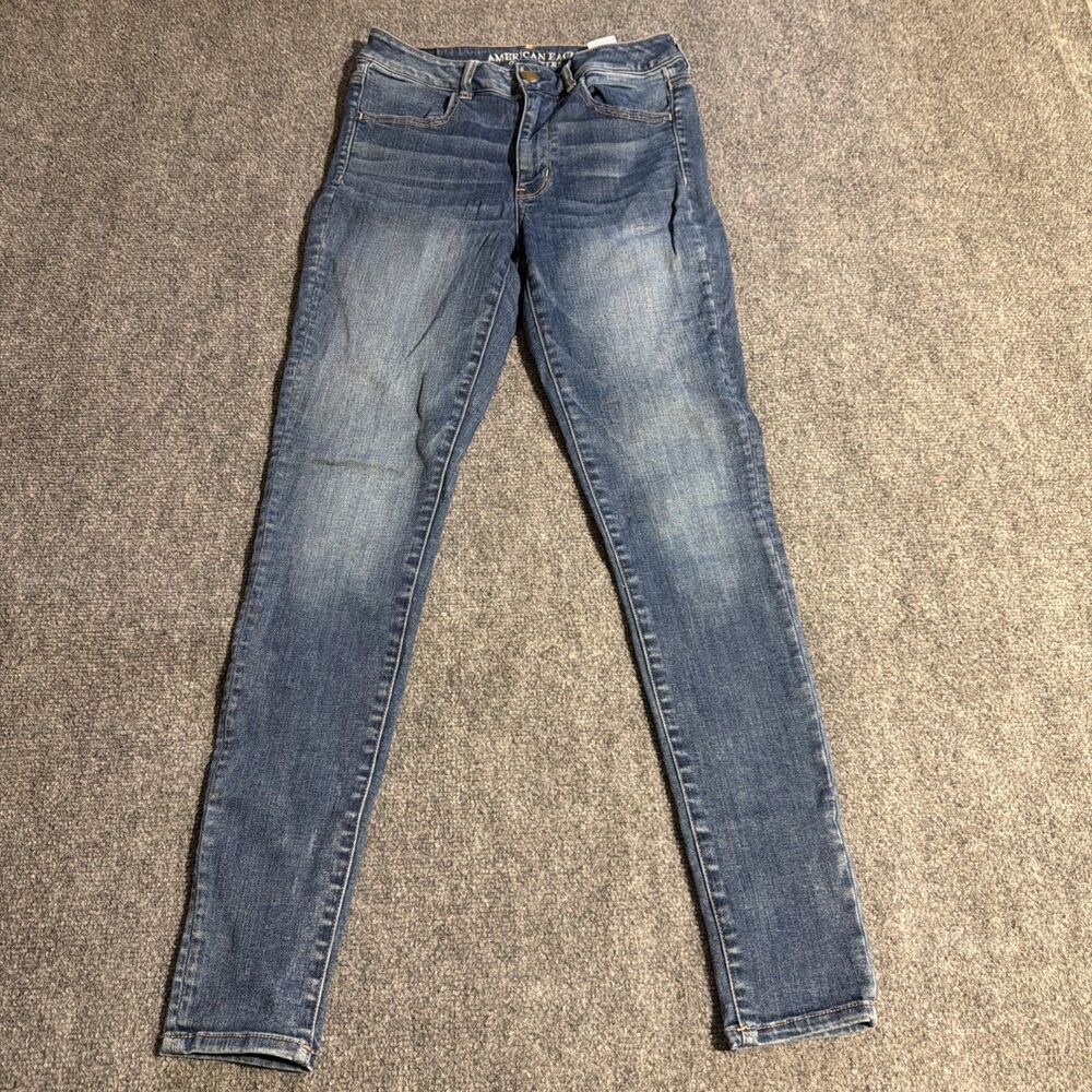 American Eagle Outfitter Denim Jeans Womens Size 6 Blue Hi-Rise Jegging Stretch